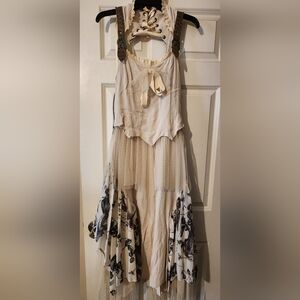 Elegant Cream Steampunk Dress